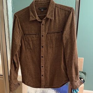 John Varvatos Brown Long-Sleeve Button Shirt